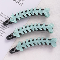 ODM/OEM Pinza de Pelo Tipo Banana con Diseño de Espina de Pescado Pequeña Estilo Japonés/Coreano, Acrílica Original para Cola de Caballo, Creativa y Dulce