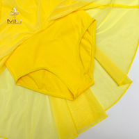 Vestido de Ballet para Niñas con Mangas con Volantes Multicolores, Leotardo de Ballet con Falda de Gasa y Mangas con Volantes, Disfraz de Ballet Infantil