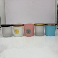 Farbige Mattglas-Kerzengläser mit Metalldeckeln, Individuelles Logo, Leere Zylinder für Duftkerzen, Lebensmittel- und Getränkeverpackungen