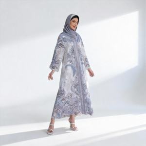 เดรสลำลองผ้าชีฟองพิมพ์ลายประดับเพชรสำหรับผู้หญิงมุสลิมชุดเดรสแฟชั่นดีไซน์ใหม่2026 - Product Image 1
