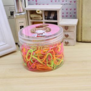 Coleteros desechables coloridos para niños, pequeñas bandas de goma de alta elasticidad, colores fluorescentes, accesorios para el cabello de uso diario - Product Image 3