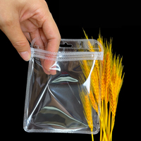 Sac en poly transparent double pochette à fermeture éclair transparente porte-clés poupée ornement sac en plastique sacs d'emballage ronds