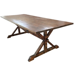 Mesa Rústica de Estilo Campestre con Patas Desmontables, Mesa de Comedor de Madera de Pino Sólido para <span class=keywords><strong>Banquetes</strong></span> de Boda <span class=keywords><strong>y</strong></span> Alquiler para Eventos - Product Image 2