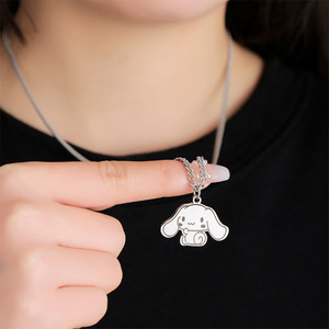 Collana con Ciondolo a Forma di Cane Cinnamon, Carina, Alla Moda, Versatile, con Orecchie Grandi, Regalo di San Valentino - Product Image 2