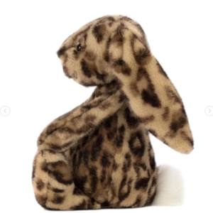 Nuevo Peluche de Conejo con Estampado de Leopardo, Muñeco de Peluche Súper Suave de Algodón PP con Orejas Florales, Diseño Creativo y Adorable, Estilo Jellycat del Reino Unido - Product Image 4