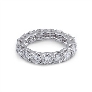 Anello a Fila di Moissanite a Cristalli Pieni in Oro 14K, <span class=keywords><strong>Segno</strong></span> Zodiacale, Versatile, Design Creativo, Bestseller Transfrontaliero, Amore - Product Image 5