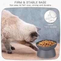 Gamelle grande capacité pour chats et chiens de petite à moyenne taille, anti-renversement, design mignon, pour la protection du cou des animaux