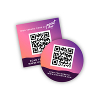 Impression d'étiquettes autocollantes personnalisées avec logo privé, imperméables, adhésives, pour la publicité, avec code QR