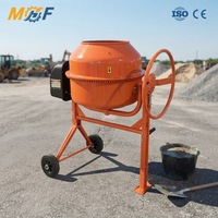Malaxeur à béton manuel portable MHF avec moteur 1200W, machine à mélanger le béton haute efficacité pour la construction