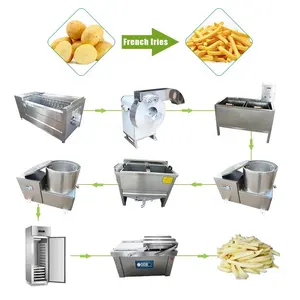 Piccola Scala congelati patatine fritte linea di produzione Semi Automatico Congelati Patatine Fritte Macchina