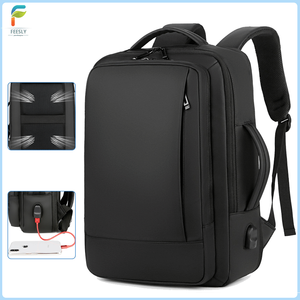 Mochila geométrica RFID personalizada unisex <span class=keywords><strong>de</strong></span> 17 pulgadas con logotipo <span class=keywords><strong>de</strong></span> alta calidad impermeable Oxford USB estilo <span class=keywords><strong>de</strong></span> moda poliéster con cremallera escuela - Product Image 3