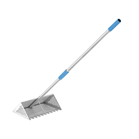 Winslow & Ross – panier large de 16 pouces, filtre à sable de plage, râteau de herse, râteaux à puces en aluminium avec poignée incurvée permettant d'économiser du travail