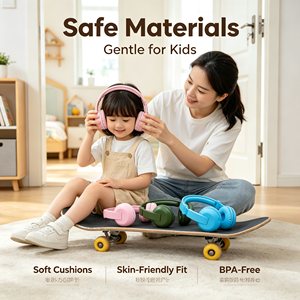 Meilleurs écouteurs antibruit pour les voyages, écouteurs sans fil Bluetooth stéréo pour enfants, casque de jeu supra-auriculaire - Product Image 1