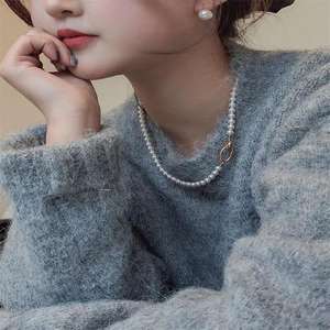 Collar de Perlas de Agua Dulce Estilo Zhizhen, Moderno, Relajante y Casual con Cierre de Plata Pura para Bebé - Product Image 2