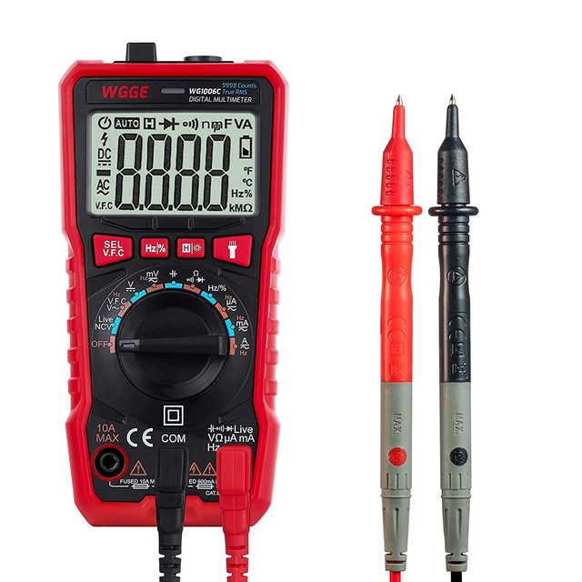 Digital T-RMS Anti-Burning DC/AC V/A Frequency Res Diode Tester Auto LCD Multimeter Ammeter Multitester