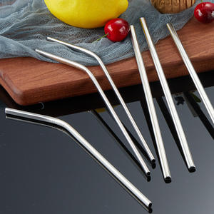 8*215mm argent <span class=keywords><strong>paille</strong></span> à boire réutilisable en <span class=keywords><strong>acier</strong></span> inoxydable <span class=keywords><strong>paille</strong></span> en vrac pailles en métal pour Smoothies gobelets Cocktail Milk Shake - Product Image 3