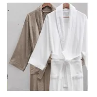 الصين توريد أبيض 100% القطن الرداء دي باين المنديل فندق منشفة تركية ورداء حمام منشفة يمكن ارتداؤها منشفة استحمام البشكير