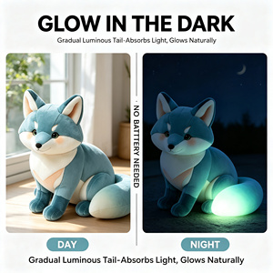 Coussin Renard Lumineux Personnalisé Lavable en Machine, Peluche Douce et Moelleuse pour Magasin de Maternité et Coffrets Cadeaux Nouveau-né - Product Image 5