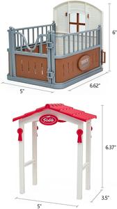 Set da gioco stabile per <span class=keywords><strong>cavalli</strong></span> con figure <span class=keywords><strong>giocattolo</strong></span> per recinzione, Set da 23 pezzi per <span class=keywords><strong>stalla</strong></span> per <span class=keywords><strong>cavalli</strong></span> per ragazzi e ragazze - Product Image 5