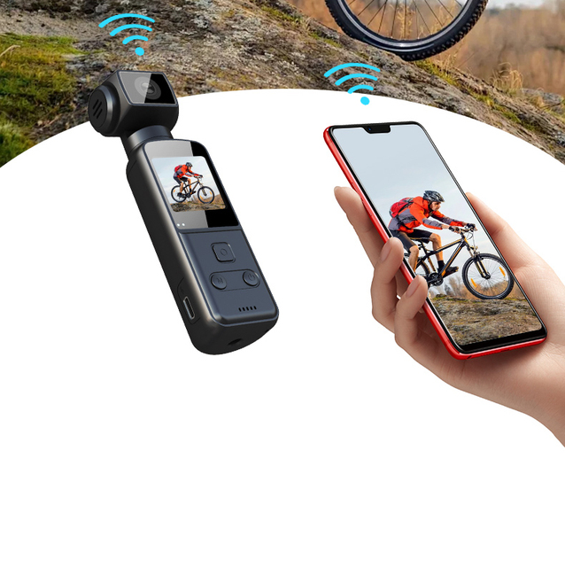 Portable 4K Ultra HD 270 Rotatable Action Camera Vlog Wifi Mini Sports Waterproof Case for Travel Driver Recorder MicroSD