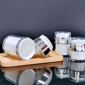 Luxury 15g 30g 50g 100g Personal Care Cream Airless <b>Jar</b> <b>Plastic</b> Airless Bottle <b>Jar</b> Refillable Cosmetic Airless Pump <b>Jar</b> - Product Image 2