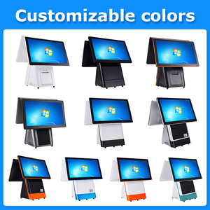15.6inch Màn hình kép POS thiết bị đầu cuối hệ thống Windows tiền mặt đăng ký Máy tất cả trong một hệ thống POS với 80 mét máy in và máy quét mã - Product Image 2