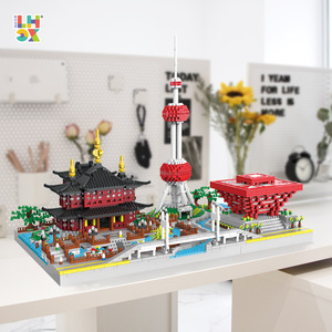 Bloques de Construcción de Micropartículas, Modelo del Horizonte de Shanghái 817, Colección de Lugares Emblemáticos de la Ciudad China, Juguete de Ensamblaje DIY - Product Image 3