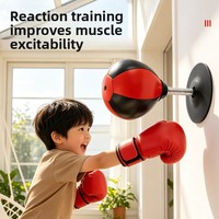 Balle de boxe réflexe de bureau avec base à ventouse pour soulager le stress et faire des exercices légers