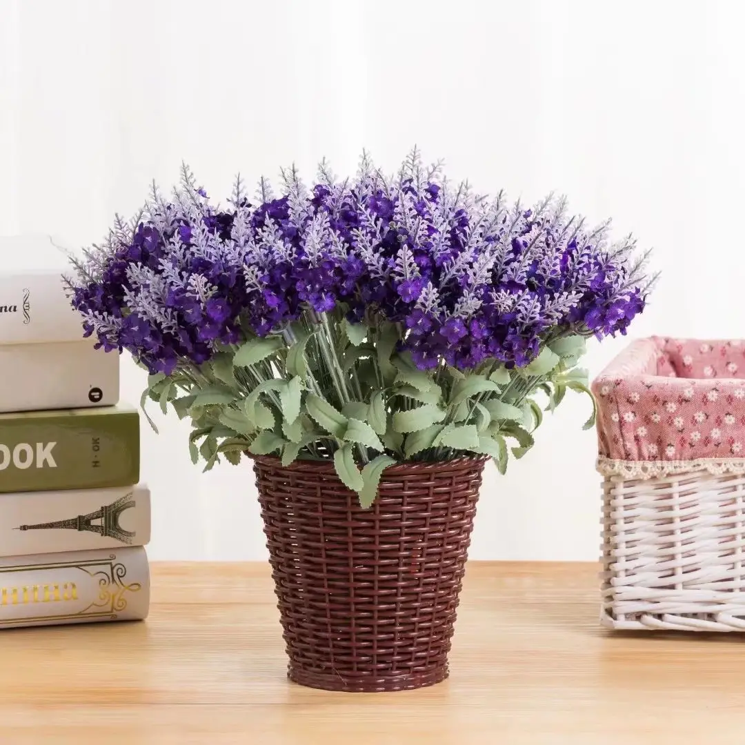 Bouquet di lavanda provenzale amazon all'ingrosso decorazione di nozze per la casa fiore artificiale 10 teste lavanda