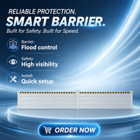 Barrière anti-inondation légère en aluminium anodisé avec revêtement résistant aux UV, facilement empilable pour la protection résidentielle contre les inondations