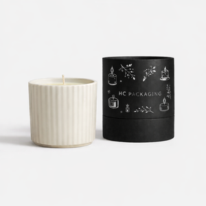 Luxury Candle Tube Packaging <b>Box</b> Custom Round Rigid Paper Cylinder for Scented Candle Glass Bottle Gold Foil Custom Logo Factory - Product Image 3