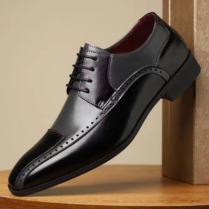 Zapatos Oxford de Hombre Británicos, Impermeables, de Cuero Genuino, Punta Cerrada, Hechos a Mano, para Boda, Formales, Casuales de Negocios, Antideslizantes, con Hebillas y Correas - Product Image 5