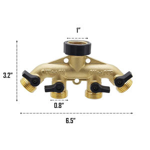 Высококачественный латунный 4-ходовой коллектор с 3/4 "гнездовым коннектором и клапанным 3/4" штекер BSP - Product Image 5