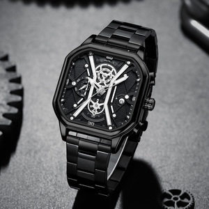 CRRJU 2313S Venta caliente China hombre reloj de bajo costo correa de acero inoxidable cuadrado Chrono en stock Casual reloj de la empresa - Product Image 5