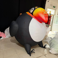 Ballon gonflable animal de dessin animé de 2 m de haut, best-seller, avec lumière LED pour fête sur le thème des animaux, panda, oiseau, koala gonflables