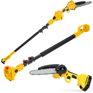เลื่อยโซ่ยนต์แบบยืดหดได้ ปรับความยาวได้ พกพาสะดวก สำหรับแบตเตอรี่ 21V - Product Image 1