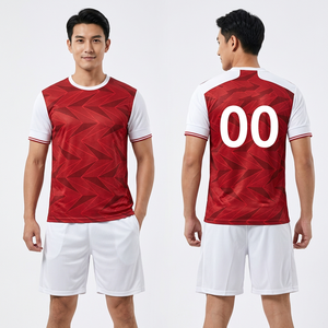 Camiseta de Fútbol Personalizada, Uniforme de Fútbol de Manga Corta, Camiseta de Equipo Estampada, Equipación Deportiva Blanca para Adultos - Product Image 1