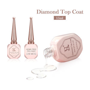 HS علامة خاصة Tpo مجاني يدوم طويلاً سريع الجفاف بدون مسح بالأشعة فوق البنفسجية شفافة أدى نقع الماس طلاء أظافر جل - Product Image 1