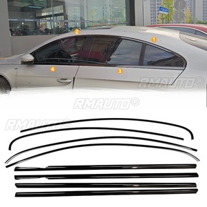 แถบตกแต่งหน้าต่างรถยนต์สแตนเลสกรอบประตูภายนอกสำหรับโฟล์คสวาเก้น ซีซี 2010-2018 ชุดแต่งรถยนต์อุปกรณ์เสริม - Product Image 3