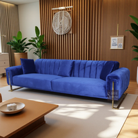 Canapé en velours italien de luxe, mobilier moderne pour salon de villa, ensemble de canapés haut de gamme avec rembourrage en éponge, design confortable
