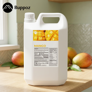 Mango Syrup <b>Boba</b> Tea 5kg Bottle Halal Vegetarian - Product Image 3