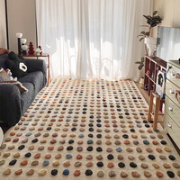 Tapis pour enfants de style bohème moderne, fabriqué à la machine, design personnalisé, acrylique multicolore, tapis à boucles douces tuftées à la main, tapis de salon