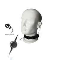 Casque de microphone à conduction osseuse tactique pour gorge pour radios bidirectionnelles