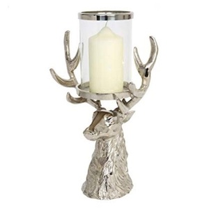 Handmade Candle Jar Unique Designer High Quality Modern Customized Glass Reindeer <b>Head</b> <b>Stag</b> & Glass Candle Holder - Product Image 6