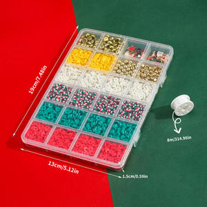 <span class=keywords><strong>Kit</strong></span> de <span class=keywords><strong>fabrication</strong></span> de bracelets de Noël 2920 pièces Perles en argile polymère DIY <span class=keywords><strong>Fabrication</strong></span> de bijoux d'amitié Fournitures en vrac Cadeaux artisanaux pour enfants et adultes - Product Image 6