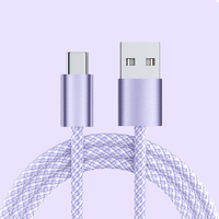 Câble de données USB Type-C à charge rapide en alliage d'aluminium tressé personnalisable de 1 m, le plus vendu, pour téléphone portable et appareil photo