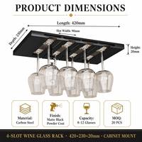 Soporte para Copas de Vino Tinto, Colgante de Pared, Sin Perforaciones, de Hierro, Minimalista, para Cocina, Sala de Estar, Hogar, Fiestas