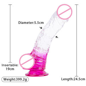 Großhandel Gradient Transparent Realistische Schwanz <span class=keywords><strong>Penis</strong></span> Adult Sexspielzeug Riesige Gelee Kristall Dildo Künstlicher <span class=keywords><strong>Penis</strong></span> Für Frauen Dildo Sex - Product Image 6