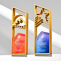 Trophée créatif en résine cristalline artificielle personnalisé, Nouvelle Médaille 2026, pour Employé Exceptionnel, Champion de l'Année, Cheval, Imprimé en 3D, Haut de gamme