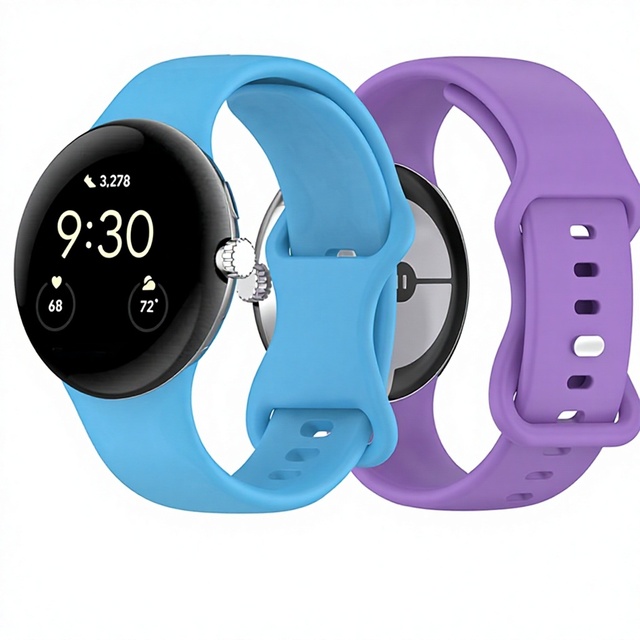 41mm 45mm Women love Simple Style Soft Watch Band Silicone Butterfly Buckle Watch Strap for Google Pixel Watch 3 2